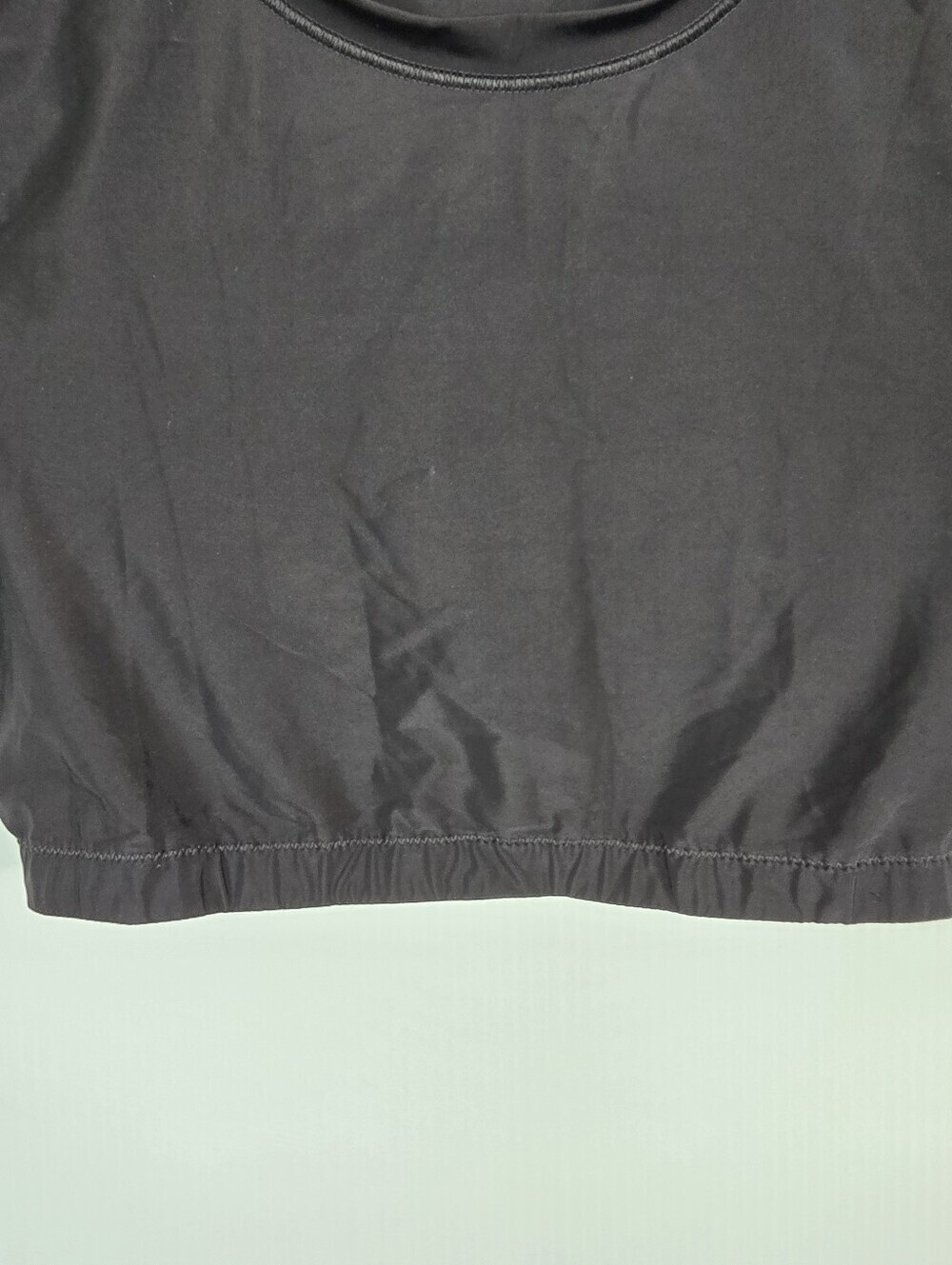 NWOT‎ Aerie Womens Black SMOOTHEZ Crop Top Bralette Short Sleeve Bodycon Size M - Picture 7 of 10